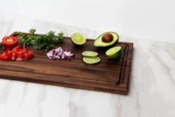 Large Edge Grain Walnut Cutting Board With Juice Groove By Kurouto -17x11 - Made In USA -Peugeot Shop 41rres2HgZL