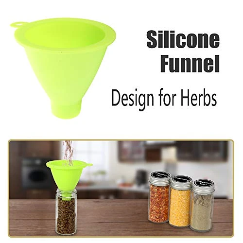 SWOMMOLY Spice Rack Organizer With 24 Empty Round Spice Jars, 396 Spice Labels With Chalk Marker And Funnel Complete Set, Spice Rack For Cabinet, Countertop Or Wall Mount, Black 3 SWOMMOLY Spice Rack Organizer With 24 Empty Round Spice Jars, 396 Spice Labels With Chalk Marker And Funnel Complete Set, Spice Rack For Cabinet, Countertop Or Wall Mount, Black - Image 3