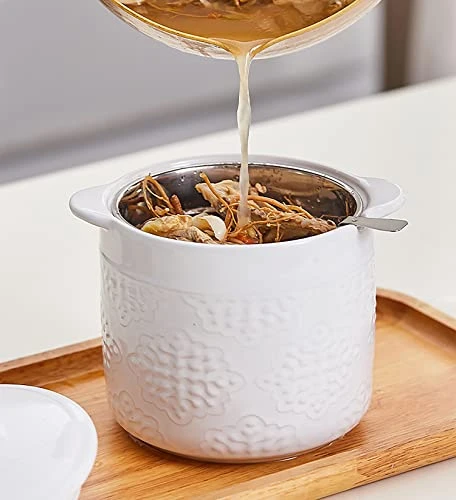 Ceramic Bacon Grease Container With Strainer,Grease Can With Filter,Cooking Oil Filter;Oil Container,1.2L Grease Catcher For Kitchen With Strainer,Frying Oil Storage Can 4 Ceramic Bacon Grease Container With Strainer,Grease Can With Filter,Cooking Oil Filter;Oil Container,1.2L Grease Catcher For Kitchen With Strainer,Frying Oil Storage Can - Image 4