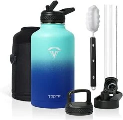 64 Oz Insulated Water Bottle, Half Gallon Vacuum Stainless Steel Sports Water Jug With 3 Lids & Brush, BPA-free Reusable Double Walled Thermos Mug Gym Keg For Sports Outdoor Camping, Black 27 64 Oz Insulated Water Bottle, Half Gallon Vacuum Stainless Steel Sports Water Jug With 3 Lids & Brush, BPA-free Reusable Double Walled Thermos Mug Gym Keg For Sports Outdoor Camping, Black -Peugeot Shop 41sI02PTa L. AC