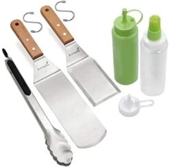 Metal Spatula Set - Griddle Long Spatula - Teppanyaki Spatulas - Griddle Scraper And Pancake Flipper Or Hamburger Turner - Stainless Steel Utensil Great For BBQ Grill Flat Top - Commercial Grade -Peugeot Shop 41sKVy4zfmL. AC