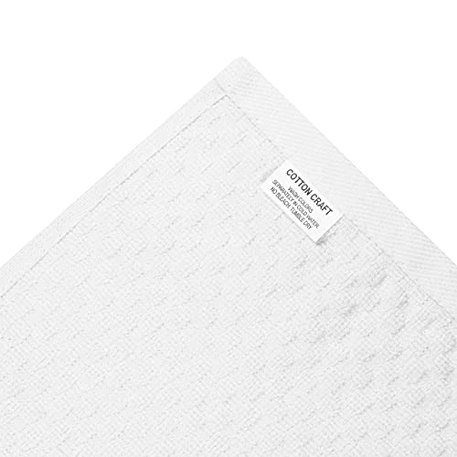 Euro Café Set Of 12 Waffle Weave Pure Cotton Super Absorbent Multipurpose Kitchen Towels, Dishcloths, Tea Towels White 3 Euro Café Set Of 12 Waffle Weave Pure Cotton Super Absorbent Multipurpose Kitchen Towels, Dishcloths, Tea Towels White - Image 3