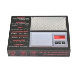 Scale 220g/ 0.01g, Digital Pocket Scale 100g Calibration Weight,Mini Jewelry Scale, Kitchen Scale,6 Units Conversion, Tare & LCD Display, Auto Off, Rechargeable Battery -Peugeot Shop 41sTjDjAA0L