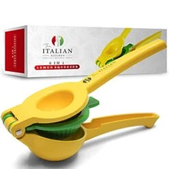 Metal 2-In-1 Lemon Lime Squeezer - Hand Juicer Lemon Squeezer By The Italian Kitchen