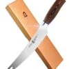 - 8'' Barbecue Knife - Meat & Carving Forks Knife Ham&Butter Knives Fork-Shaped Tip Knives Flexible Utility Knife - HC German Steel Full Tang Pakkawood Handle - Gift Box Included - Fiery Series