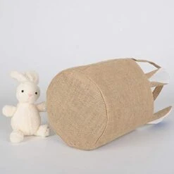 Egg Basket Holiday Rabbit Bunny Printed Canvas Gift Carry Eggs Candy Bag - HHmei Rabbit Bag, Rabbit, Rabbit Storage Bag (White) -Peugeot Shop 41siBcP2X9L