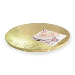 Cakebon Cake Drums Round 14 Inches - (Gold, 1-Pack) - Sturdy 1/2 Inch Thick - Professional Smooth Straight Edges