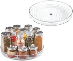 IDesign Recycled Plastic Lazy Susan Turntable Organizer Pantry, Bathroom, General Storage And More, The Linus Collection, 9" Inch, Clear -Peugeot Shop 41swr0zjx9L. AC