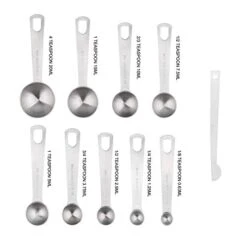 Measuring Cups Set, 18/8 Stainless Steel Measuring Cups And Spoons Set, 8 Kitchen Measuring Cups & 9 Baking Measuring Spoons & Magnetic Conversion Chart&Leveler&Rings-Metal Measure Cups&Spoons 14 Measuring Cups Set, 18/8 Stainless Steel Measuring Cups And Spoons Set, 8 Kitchen Measuring Cups & 9 Baking Measuring Spoons & Magnetic Conversion Chart&Leveler&Rings-Metal Measure Cups&Spoons -Peugeot Shop 41t5ftgsPbL