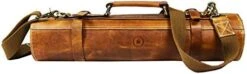 Aron Leather Goods Vendimia Estilo Leather Knife Roll Storage Bag, Elastic And Expandable 10 Pockets, Adjustable/Detachable Shoulder Strap, Travel-Friendly Chef Knife Case Roll (Caramel, Leather) -Peugeot Shop 41tDn9By2fL. AC