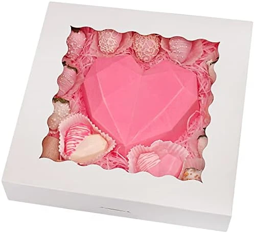 20-Pack Pie Boxes 12" x 12" x 2.5", Bakery Boxes With Window, White Cookie Boxes, Auto-Popup Treat Boxes For Pies, Muffins, Donuts And Pastries 7 20-Pack Pie Boxes 12" x 12" x 2.5", Bakery Boxes With Window, White Cookie Boxes, Auto-Popup Treat Boxes For Pies, Muffins, Donuts And Pastries - Image 7
