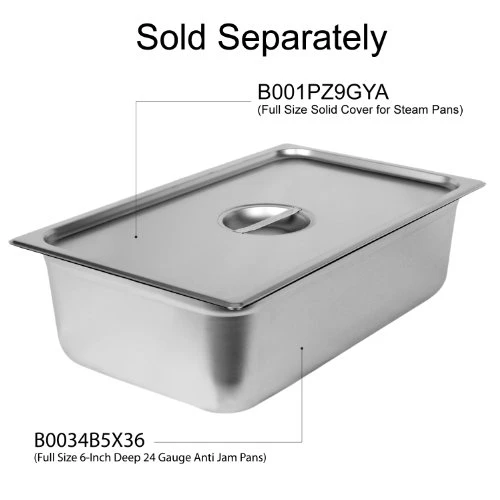 Full Size 6-Inch Deep 24 Gauge Anti Jam Pans 2 Full Size 6-Inch Deep 24 Gauge Anti Jam Pans - Image 2