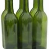 - W5CB6 750ml Glass Bordeaux Wine Bottle Flat-Bottomed Cork Finish - Case Of 6 - Cobalt Blue