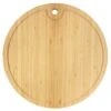 Bamboo Round Cutting And Serving Board, Charcuterie Board - 15" Diameter X 0.75" Thickness - 1 Piece