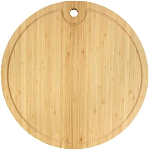 Bamboo Round Cutting And Serving Board, Charcuterie Board - 15" Diameter X 0.75" Thickness - 1 Piece 5 Bamboo Round Cutting And Serving Board, Charcuterie Board - 15" Diameter X 0.75" Thickness - 1 Piece - Image 5