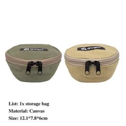 Cup Storage Bag Tableware Bag Qvien Cookware Storage Large Portable BBQ Sierra Cup Canvas Carrier Outdoor Khaki -Peugeot Shop 41tWWp1dRWL