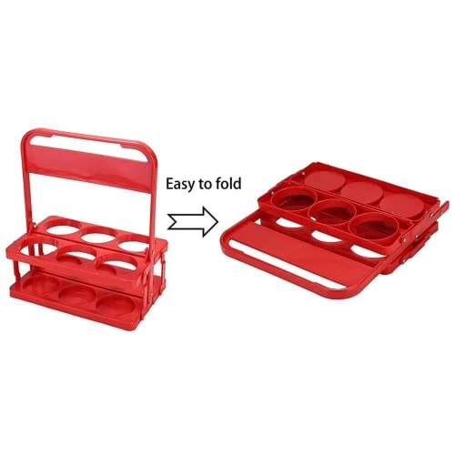 CASCAB Plastic Beer Portable Folding Basket Basket Foldable 6-Pack Beer Bottle Caddy Bucket Holder For Daily Use,C 4 CASCAB Plastic Beer Portable Folding Basket Basket Foldable 6-Pack Beer Bottle Caddy Bucket Holder For Daily Use,C - Image 4