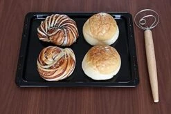 Pack Of 2 Danish Dough Whisk Blender Dutch Bread Whisk Hook Wooden Hand Mixer Bread Baking Tools For Cake Bread Pizza Pastry Biscuits Tool Stainless Steel Ring 13.5 Inches 0.22 Lb/pcs -Peugeot Shop 41tizKdEYhL