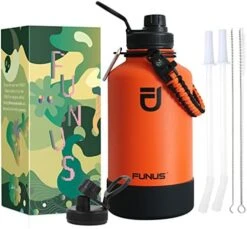 64oz Insulated Water Bottle (2 Lids) 64 Oz Vacuum Stainless Steel Water Bottle With Handle Flip Top Lid And Paracord BPA Free Metal Water Jug Sports Outdoor Camping 24 64oz Insulated Water Bottle (2 Lids) 64 Oz Vacuum Stainless Steel Water Bottle With Handle Flip Top Lid And Paracord BPA Free Metal Water Jug Sports Outdoor Camping -Peugeot Shop 41tjuDuLhvL. AC