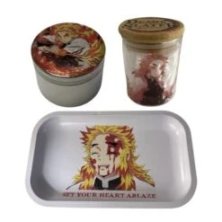 GENERIC Demon Anime Fire Slayer Decorative Tray Set (Spice Grinder Only)