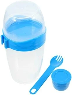 HEMOTON Salad Meal Shaker Cup With Fork Set Salad Dressing Container To Go Portable Fruit And Vegetable Salad Cups Container Grey 12 HEMOTON Salad Meal Shaker Cup With Fork Set Salad Dressing Container To Go Portable Fruit And Vegetable Salad Cups Container Grey -Peugeot Shop 41tnChKlyrL. AC