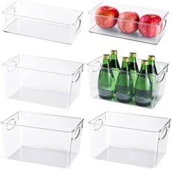 2 Pack Round Plastic Rotating Turntable Organizers -Clear Lazy Susan Organizer Container Bins For Cabinet, Pantry, Fridge, Countertop, Kitchen, Vanity - Spinning Organizer For Spices, Condiments -Peugeot Shop 41tsyIPiNcL. AC