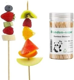 Natural Bamboo Skewers For BBQ,Appetizers,and More - Wooden Sticks For Grilling,Ideal For Appetizers,Cake Decoration,Cheese,Cocktail, Marshmallow 200 Count Pack -Peugeot Shop 41ttMODDxcL. AC