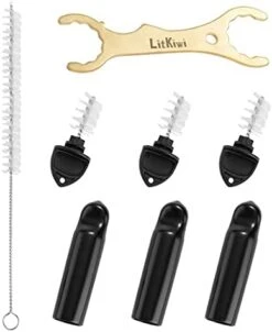 LitKiwi Beer Faucet Home Brewing Wrench,with 6 PCS Beer Plugs Tap Brush,6 PCS Faucet Rubber Tap Soother Sanitary Covers And 2 PCS Long Cleaning Brush For Most Standard American Draft Beer Faucet -Peugeot Shop 41tulE7idsS. AC