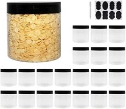 12 Pack 16 Oz Plastic Jars With Lids, Extra Labels, 1 Pen, Clear PET Seal Jar For Food Storage,Wide Opening Storage Jar For Dry Food, Peanut, Powder, Kitchen & Craft Storage By ZMYBCPACK -Peugeot Shop 41u0 dGBbS. AC