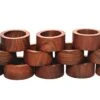 Nirvana Class Handmade Wood Napkin Ring Set With 12 Napkin Rings - Artisan Crafted In India