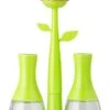 Flower Power Of Salt And Pepper Mills Green Plastic 10 X 4 X 12 Cm