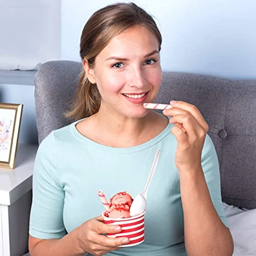 Ice Cream Cups - 100 Pack Ice Cream Sundae Cups, Frozen Yogurt Dessert Cups 2 Ice Cream Cups - 100 Pack Ice Cream Sundae Cups, Frozen Yogurt Dessert Cups - Image 2