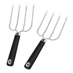 Urkey And Poultry Lifter Fork, Set Of 2 Stainless Steel Cooking Roasting Carving Meat Forks Tools Heat-resistant For BBQ Barbecue Grilling Smoking Transport Turning -Peugeot Shop 41uKPPgBDyL
