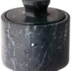 Marble Salt Cellar, Black 3 X 3 X 3 Inches