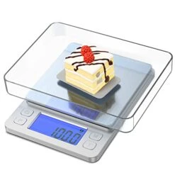Digital Food Scale, Kitchen Scale For Food Ounces And Grams High Accuracy Mini Gram Scale For Cooking, Baking, Jewelry, Tare Function, 2 Trays, LCD Display -Peugeot Shop 41uPCyY5ocL