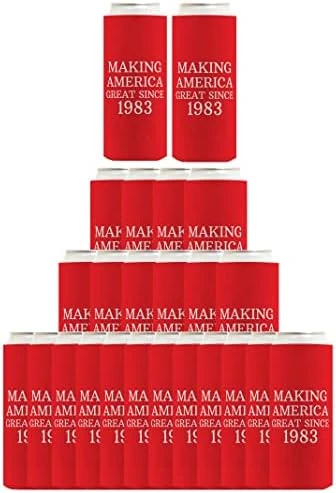 40th Birthday Making America Great Since 1983 40th Birthday Gag Gifts For Birthday Party 2 Pack Can Coolie Drink Coolers Coolies USA Flag 9 40th Birthday Making America Great Since 1983 40th Birthday Gag Gifts For Birthday Party 2 Pack Can Coolie Drink Coolers Coolies USA Flag - Image 9