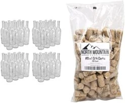 750ml Glass Bordeaux Wine Bottle Flat-Bottomed Cork Finish - 48 Bottles (4 Cases Of 12) - Clear/Flint -Peugeot Shop 41uiDfSMXOL. AC