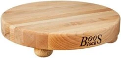 Lock B12S Maple Wood Edge Grain Cutting Board With Feet, 12 Inches Square, 1.5 Inches Thick -Peugeot Shop 41ujplFjxbL. AC