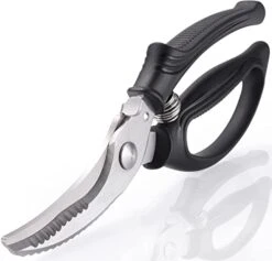 Poultry Shears Heavy Duty Spring Loaded Stainless Steel Sharp Hard Kitchen Scissors Heavy Duty With Safety Lock Meat Scissors For Chicken Bone Cutting, Fish, Vegetable, Food Chopping