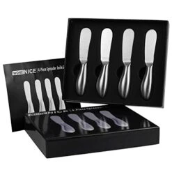 Spreader Knife Set, 4-Piece Cheese And Butter Spreader Knives, One-piece Stainless Steel, Gifts For Father's Day/Christmas, Birthday/Parties, Wedding/Anniversary And Thanksgiving Day 13 Spreader Knife Set, 4-Piece Cheese And Butter Spreader Knives, One-piece Stainless Steel, Gifts For Father's Day/Christmas, Birthday/Parties, Wedding/Anniversary And Thanksgiving Day -Peugeot Shop 41uxrkTyjlL