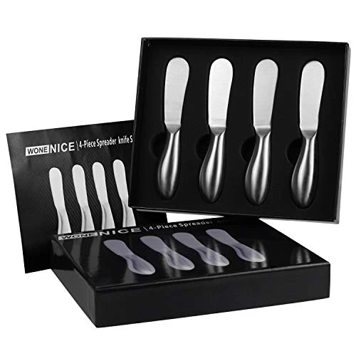 Spreader Knife Set, 4-Piece Cheese And Butter Spreader Knives, One-piece Stainless Steel, Gifts For Father's Day/Christmas, Birthday/Parties, Wedding/Anniversary And Thanksgiving Day 7 Spreader Knife Set, 4-Piece Cheese And Butter Spreader Knives, One-piece Stainless Steel, Gifts For Father's Day/Christmas, Birthday/Parties, Wedding/Anniversary And Thanksgiving Day - Image 7