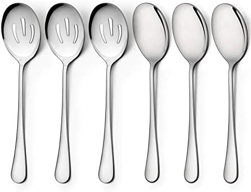 6-Piece Large Rainbow Serving Spoons, Rainbow Slotted Serving Spoons, 9.8Inch Stainless Steel Serving Utensils For Party Buffet Restaurant Banquet Dinner Catering, Dishwasher Safe 9 6-Piece Large Rainbow Serving Spoons, Rainbow Slotted Serving Spoons, 9.8Inch Stainless Steel Serving Utensils For Party Buffet Restaurant Banquet Dinner Catering, Dishwasher Safe - Image 9