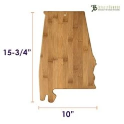 Alabama State Shaped Serving & Cutting Board, Natural Bamboo -Peugeot Shop 41v0bTmTw3L