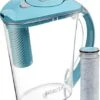 Brita Large Water Filter Pitcher For Tap And Drinking Water With 1 Stream Filter, Lasts 2 Months, 10-Cup Capacity, BPA Free, Lake Blue