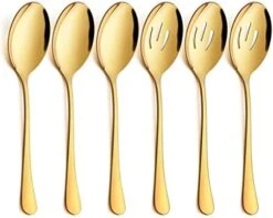 6-Piece Large Rainbow Serving Spoons, Rainbow Slotted Serving Spoons, 9.8Inch Stainless Steel Serving Utensils For Party Buffet Restaurant Banquet Dinner Catering, Dishwasher Safe 21 6-Piece Large Rainbow Serving Spoons, Rainbow Slotted Serving Spoons, 9.8Inch Stainless Steel Serving Utensils For Party Buffet Restaurant Banquet Dinner Catering, Dishwasher Safe -Peugeot Shop 41v7pYGFwL. AC