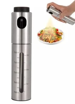 GENERIC Stainless Steel 100ml Oil Sprayer Olive Oil Salad For Cooking Air Fryer BBQ Vinegar Baking Grilling Leak-proof Oil Sprayer Bottle Kitchen Oil Sprayer