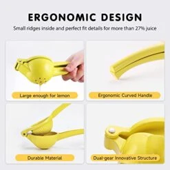Lemon Lime Squeezer, Manual Juicer Citrus Squeezer Press For Max Extraction, Ergonomic Fruit Hand Press Squeezer For Effortless Use And Easy To Clean -Peugeot Shop 41vBqhyd0YL