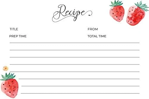 Eart&Berry Lemon Recipe Cards 4x6 Double Sided - Set Of 50 Thick Recipe Cards 10 Eart&Berry Lemon Recipe Cards 4x6 Double Sided - Set Of 50 Thick Recipe Cards - Image 10