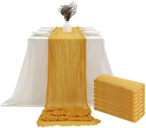 Sage Green Cheesecloth Table Runner 13.3ft Boho Gauze Cheese Cloth Table Runner Rustic Sheer Runner 160inch Long For Wedding Bridal Baby Shower Birthday St. Patrick's Day Table Decorations 10 Sage Green Cheesecloth Table Runner 13.3ft Boho Gauze Cheese Cloth Table Runner Rustic Sheer Runner 160inch Long For Wedding Bridal Baby Shower Birthday St. Patrick's Day Table Decorations - Image 10