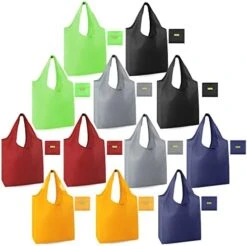 BeeGreen Rose Daisy Ginkgo Lotus Reusable Grocery Bags Foldable Bulk 12 Pack Wholesale, Flower Reusable Shopping Bags Extra Large 50LBS Heavy Duty, Machine Washable Reusable Bags For Groceries -Peugeot Shop 41vJxUU7H7L. AC